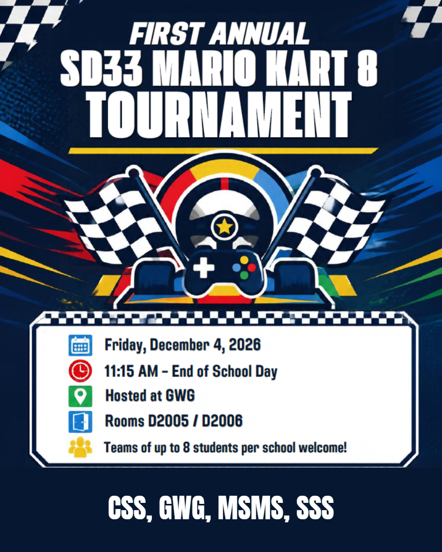 SD33 Mario Kart 8 Tournament Poster