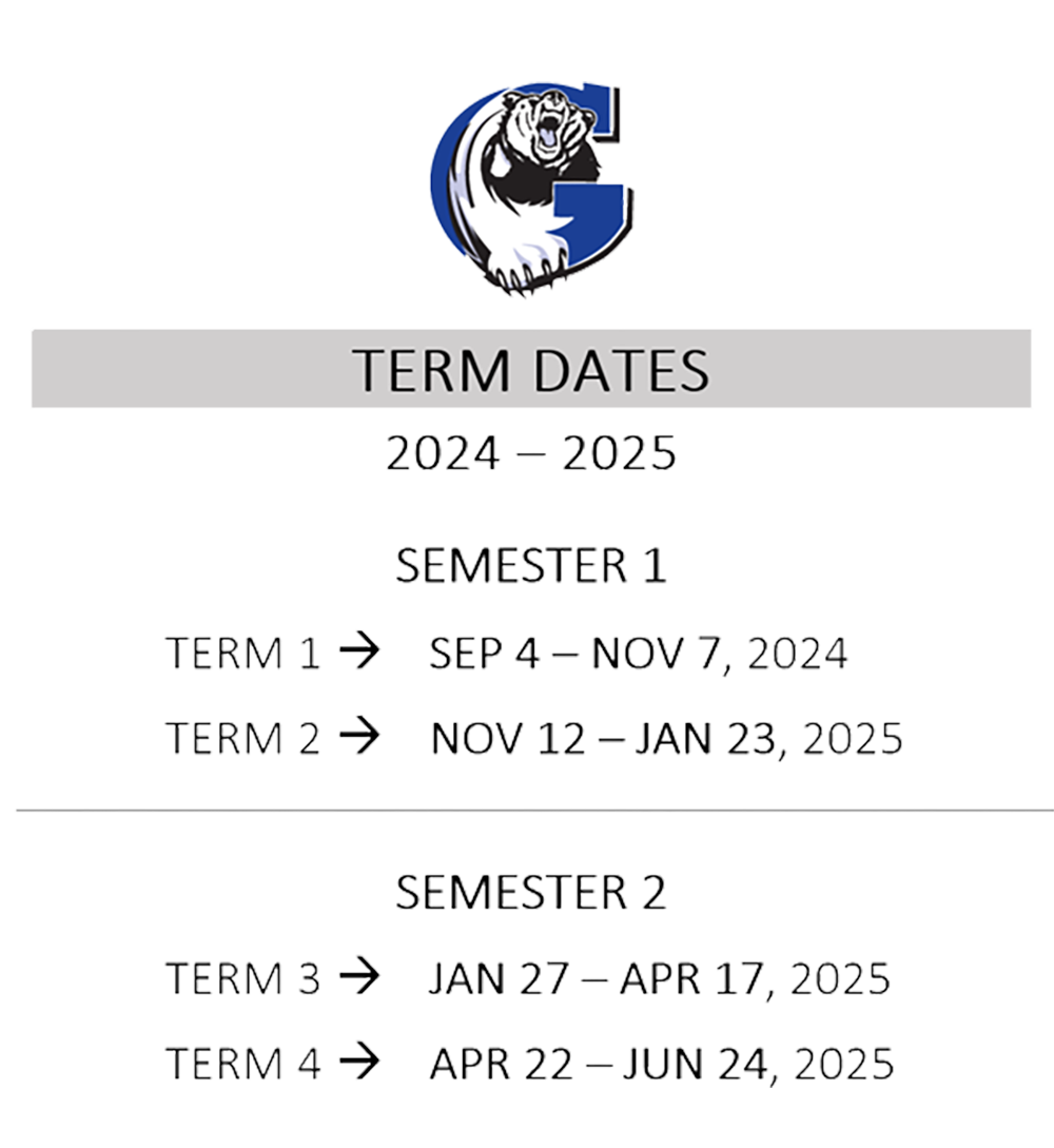 Term Dates for 2024-2025